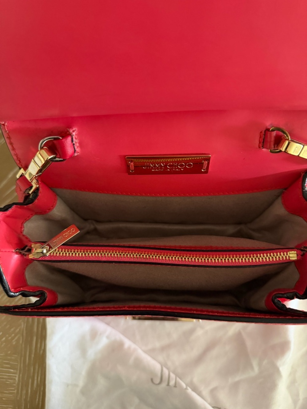 Jimmy Choo Hot Pink Leather Top-Handle Crossbody - Picture 4 of 16